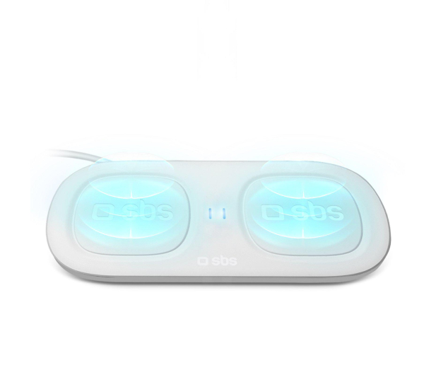 SBS Ladowarka Indukcyjna podwójna 2x5W Biala - 1463873 - zdjęcie